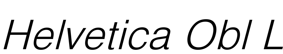 Helvetica Obl Li Scarica Caratteri Gratis